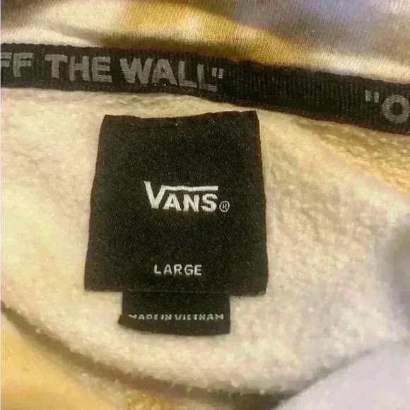 Off the wall VANS tie dye pullover hoodie size Large - Picture 9 of 11